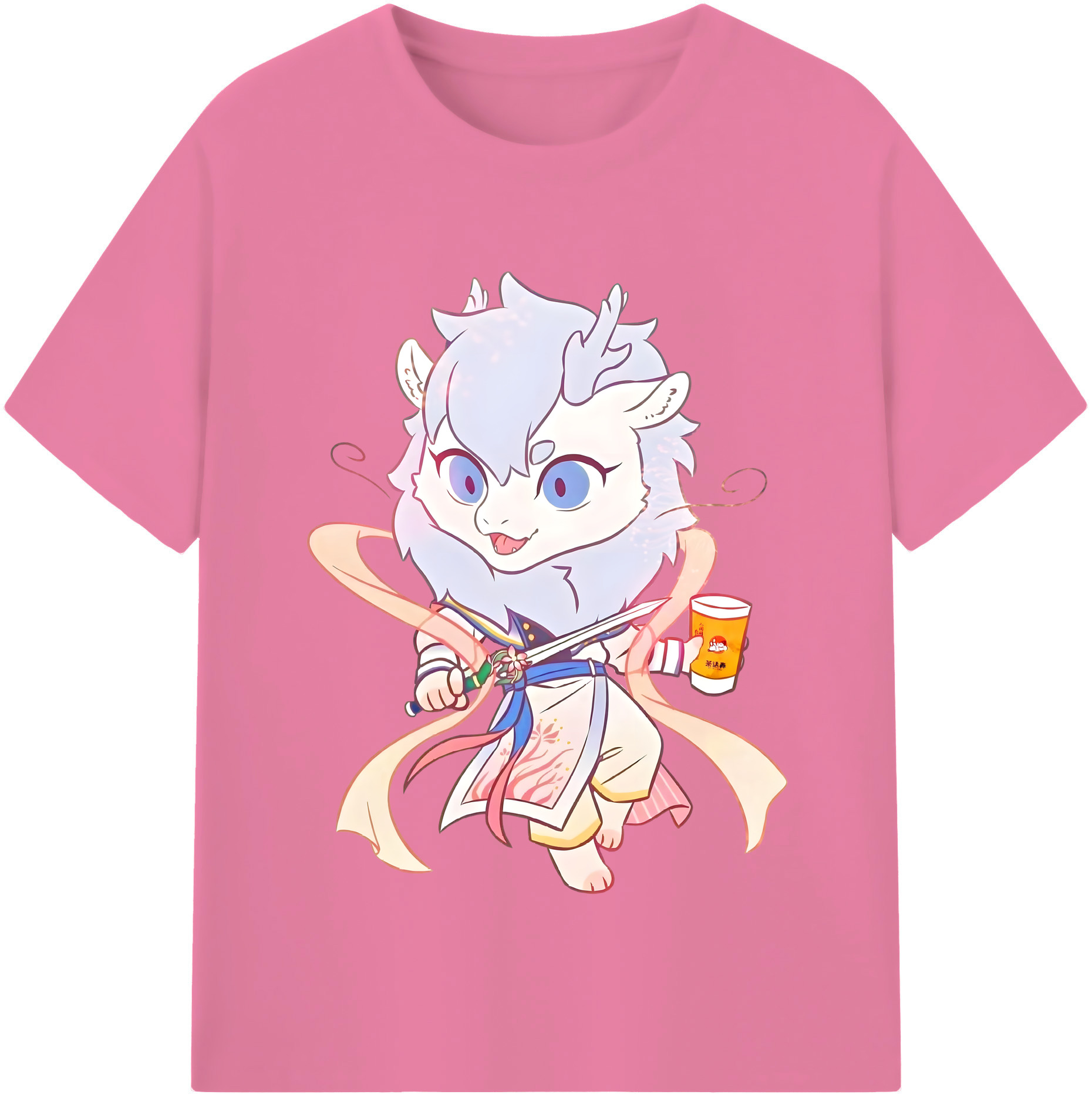 （画像用） Ne Zha 2 ナタ 魔童の大暴れ 綿100％半袖Tシャツ（フロントプリント）
